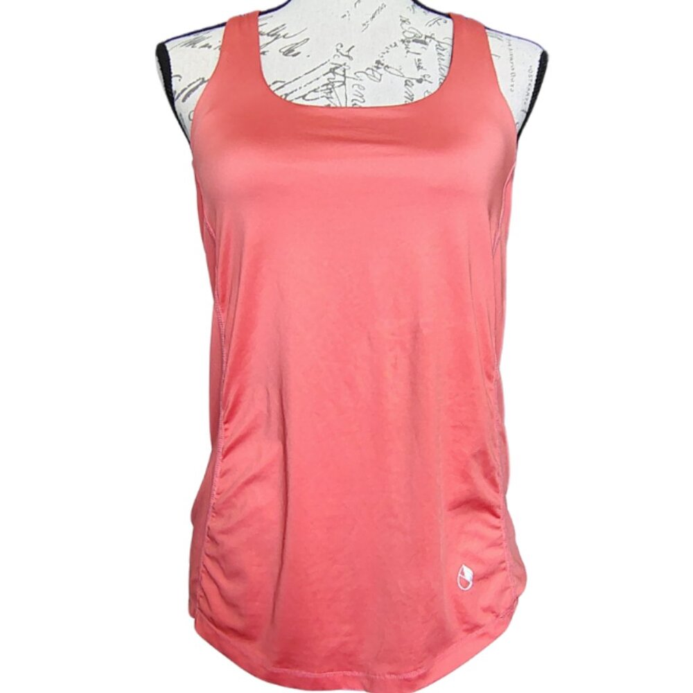 Womens Icyzone Pink Peach Strappy Athletic Tank Top Size Small Yoga Workout Gym